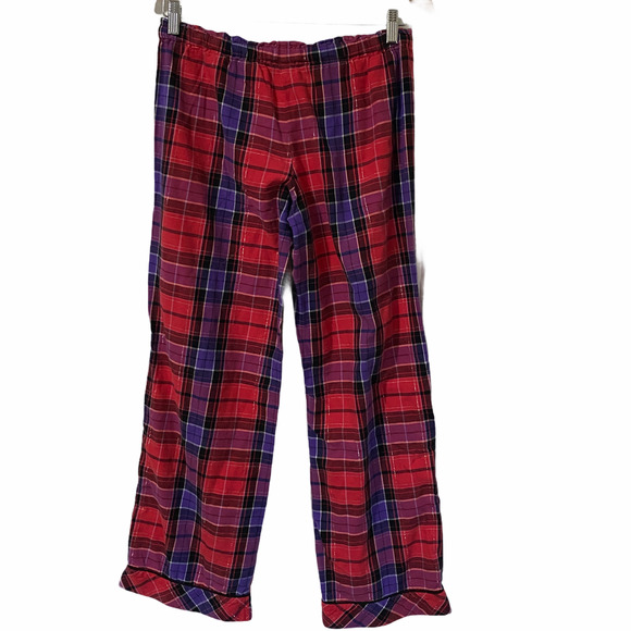 Victoria's Secret 2 Pc Pink & Purple Buffalo Plaid Pajama Set Women's Small - Picture 6 of 9